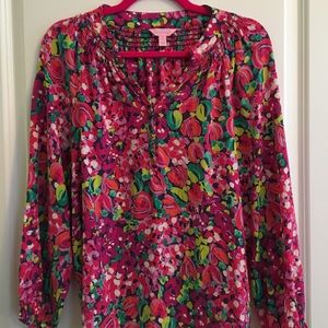 Lilly Pulitzer Elsa Tunic Shirt Wild Confetti